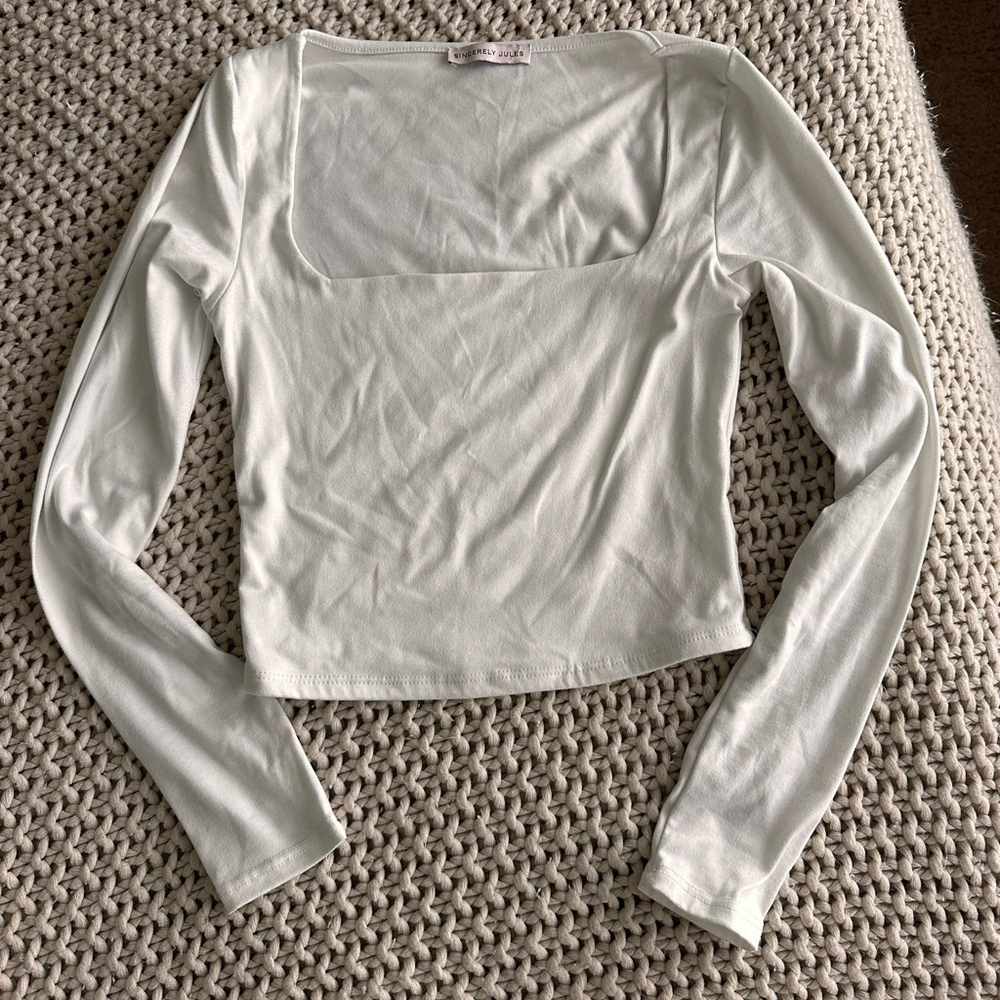 Sincerely Jules Cream Long Sleeve Blouse